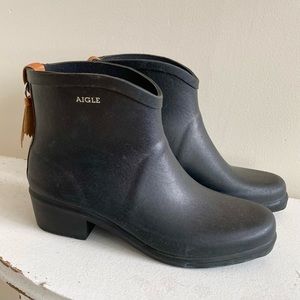Aigle Ms Juliette black rubber boots Size 41